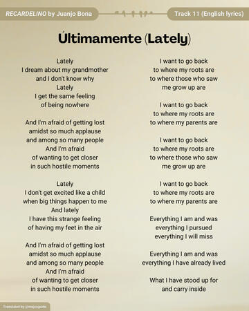 Últimamente
